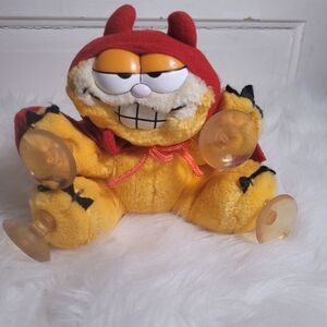 Vtg 1981 Devil Garfield Stuffie Window Cling